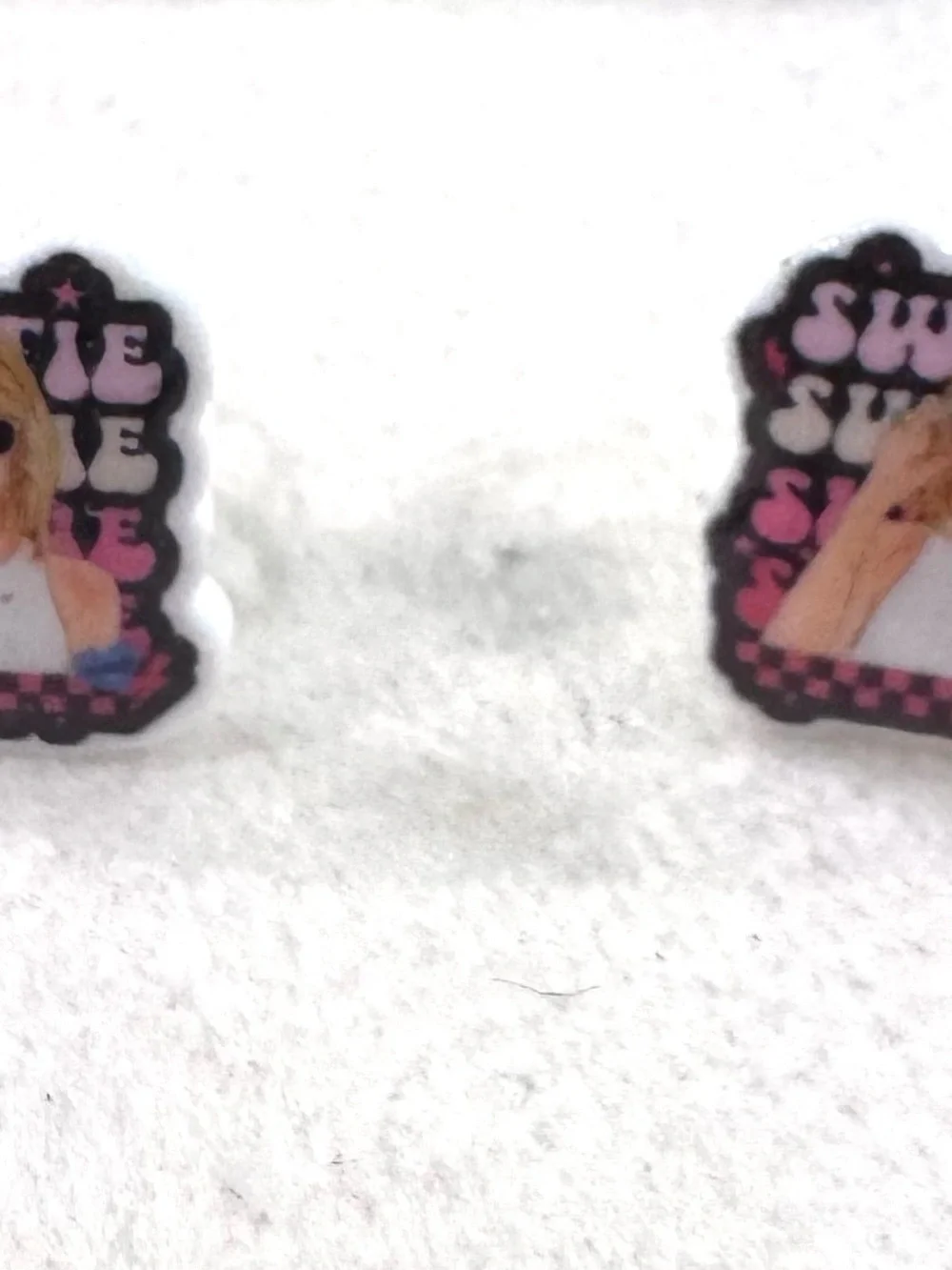 Taylor-Inspired Kids Stud Earrings Set - White & Multicolor
